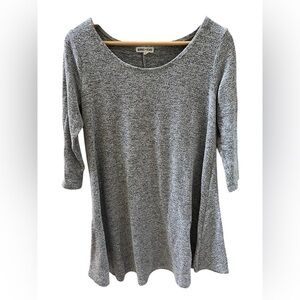 Women’s Cozy chic Gray Knit Top shirt dress size Large maternity or regular use